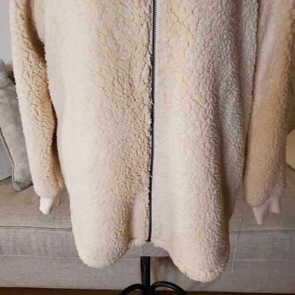 Caslon Long Faux Shearling Jacket in Ivory - Picture 7 of 15